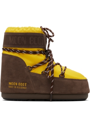 Guest in Residence Yellow & Brown Moon Boot Edition Icon Low Nylon Boots