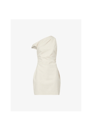 Womens 4th & Reckless Joy Ruched Woven Mini Dress