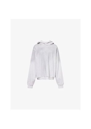 Womens Acne Studios Oversized Brand-Print Cotton-Blend Hoody