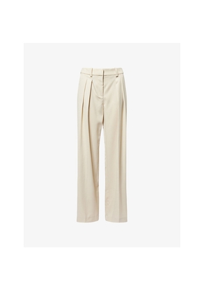 Womens The Frankie Shop Daytona Pleated Wool Trousers