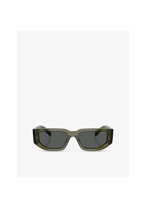 Womens Prada Pr 09Zs Rectangle-Frame Acetate Sunglasses