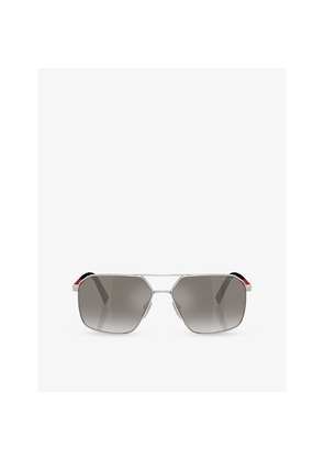 Prada Linea Rossa Ps A50S Irregular-Frame Metal Sunglasses