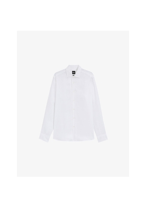 Mens Beckham x Boss Regular-Fit Button-Down Linen Shirt
