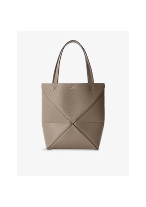 Womens Loewe Puzzle Fold Mini Leather Tote Bag
