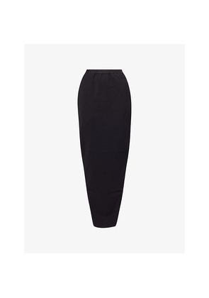 Womens Rick Owens Soft Pillar Stretch-Wool Blend Maxi Skirt