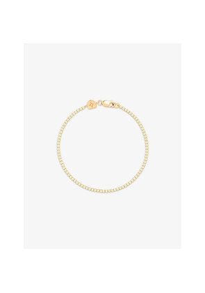 Womens Astrid & Miyu Tennis Chain 18ct Yellow Gold-Plated Brass and Cubic Zirconia Bracelet