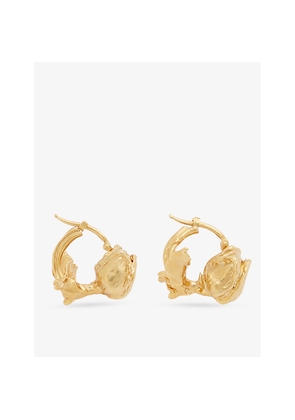 Womens Marni Tulip Brass Hoop Earrings