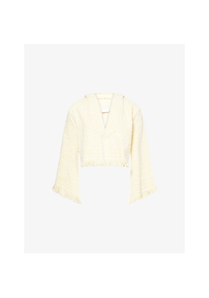 Womens Zimmermann Coco Towelling Hooded Cotton Top