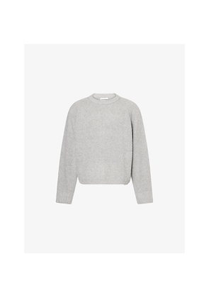 Mens The Couture Club Boucle Raglan-Sleeve Knitted Jumper