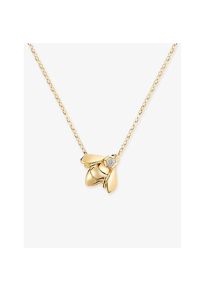 Womens Bee De Chaumet 18ct Yellow Gold and 0.03ct Diamond Pendant Necklace