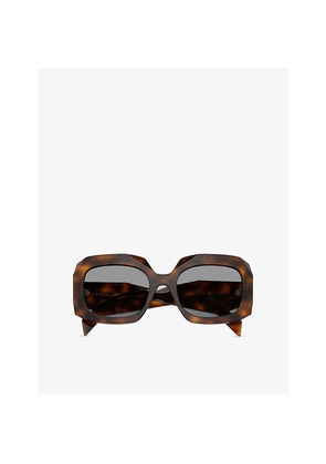Womens Prada Pr B23S Square-Frame Acetate Sunglasses
