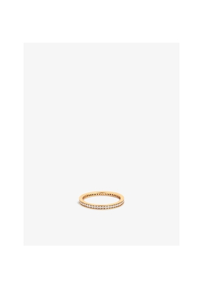 Womens Astrid & Miyu Stacking 18ct Yellow Gold-Plated Sterling-Silver and Cubic Zirconia Ring