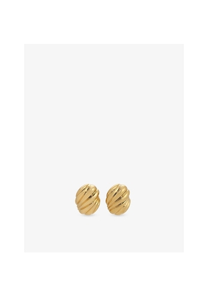 Womens Heaven Mayhem Hive Yellow-Gold Plated Metal Stud Earrings