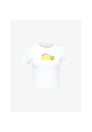 Womens Levis Lemon-Print Round-Neck Cotton-Jersey T-Shirt