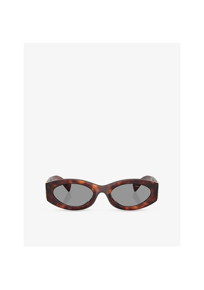 Womens Miu Miu Mu 11Ws Oval-Frame Acetate Sunglasses