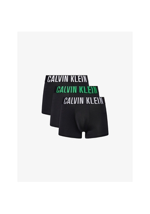 Mens Calvin Klein Intense Power Logo-Waist Pack Of Three Stretch-Jersey Trunks