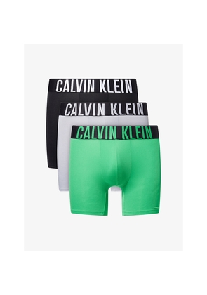 Mens Calvin Klein Intense Power Logo-Waist Pack Of Three Stretch-Jersey Trunks