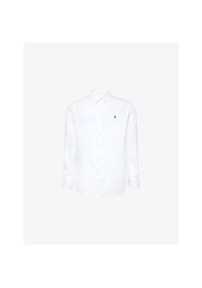 Mens Polo Ralph Lauren Button-Down Long-Sleeves Linen Shirt