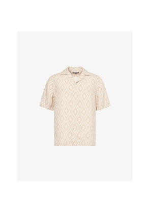 Mens Frescobol Carioca Antonio Long-Sleeve Linen Shirt