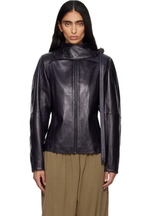 Paloma Wool Purple Plomy Leather Jacket