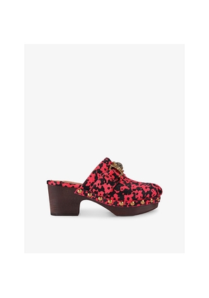 Womens Kurt Geiger London Mansion Heeled Leather Clogs