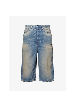 Mens Acne Studios Distressed Loose-Fit Denim Shorts