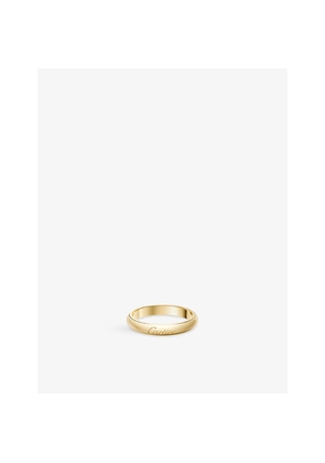Mens C De Cartier 3mm 18ct Yellow-Gold Wedding Ring