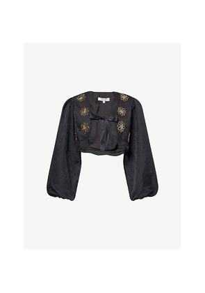 Womens Sister Jane Sol De Noche Beaded Woven Jacket