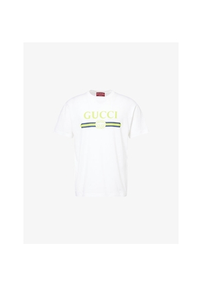 Mens Gucci Logo-Print Relaxed-Fit Cotton-Jersey T-Shirt