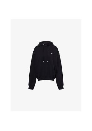 Womens Team Wang Design Logo-Print Relaxed-Fit Cotton-Blend Hoody