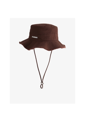 Mens Jacquemus Le Bob Artichaut Logo-Plaque Cotton Bucket Hat