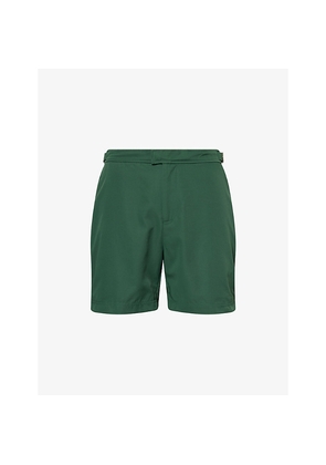 Mens Belier Logo-Plaque Adjustable Swimshorts