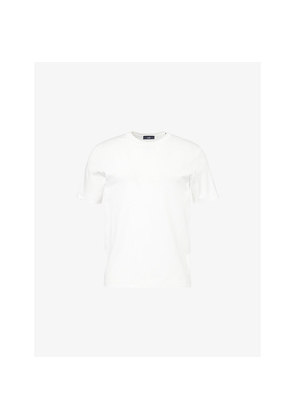 Mens Dunhill Brand-Embroidery Short-Sleeves Cotton-Jersey T-Shirt