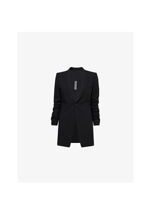 Womens Rick Owens Extreme Soft Single-Breasted Wool Blazer