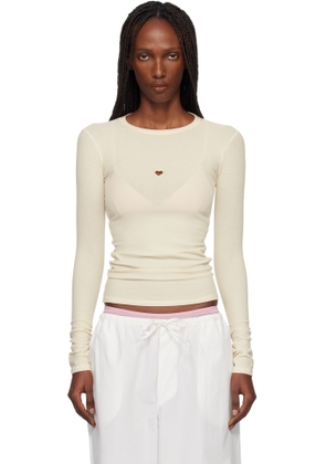 Baserange Off-White Heart Long Sleeve T-shirt