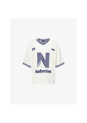 Mens Nahmias Football Semi-Sheer Knitted Top