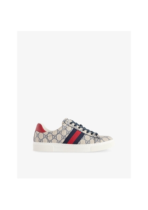 Womens Gucci Ace Supreme Canvas Low-Top Trainers