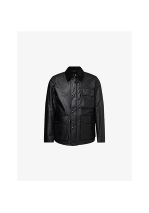 Mens Belstaff Incline Corduroy-Collar Waxed-Cotton Jacket