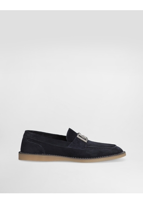 Dolce & Gabbana Suede Loafers - Man Driver Shoes And Loafers Blue 40