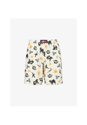 Mens Marni Graphic-Print Relaxed-Fit Cotton Shorts