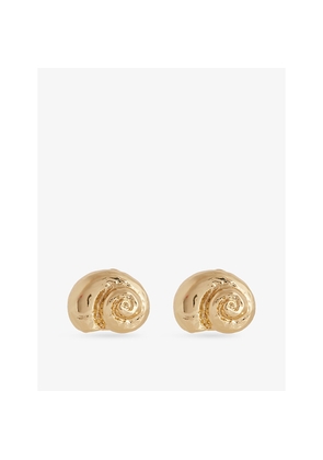 Womens Lelet Ny Leila Swirl 14ct Gold Plated Earrings