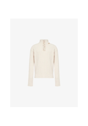 Mens Marni Mended Turtleneck Wool and Cashmere Jumper