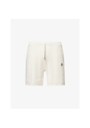 Mens Belier Ocean Relaxed-Fit Cotton-Crochet Shorts