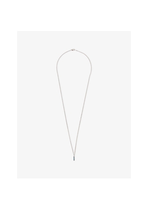 Mens Miansai Slim Totem 925 Sterling Silver and Topaz Necklace