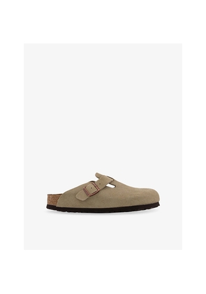 Womens Birkenstock Boston Buckle-Embellished Suede Sandals