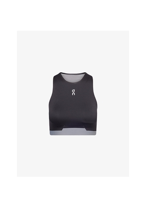 Womens On Train 2-In-1 Crop Workout Top