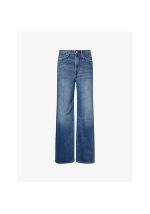 Womens Levis Ribcage Wide-Leg Denim Jeans