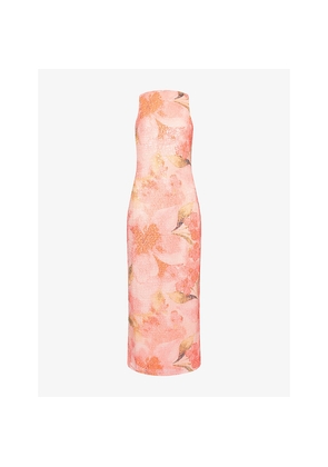 Womens Pretty Lavish Lilou Printed Sequin Woven Maxi Dress