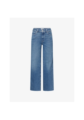 Womens Paige Anessa Wide-Leg Stretch-Denim Blend Jeans