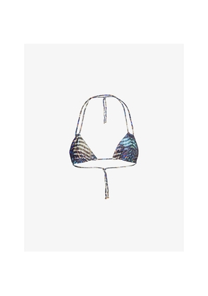 Womens Jaded London Dalitah Micro Strappy Halter-Neck Bikini Top